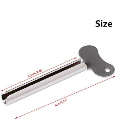 Xinhongo 6 Pcs Stainless Steel Toothpaste Tube Squeezers - Metal Key Squeezer for Bathroom Hair Dye & Cosmetic Tubes - Silver - Buy Online on GoSupps.com
