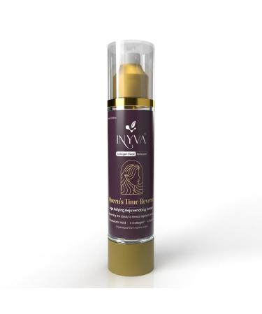 Queen's TimeReverse Anti-Aging Cream - 50ml | Skin Rejuvenation with Hydrolyzed Collagen Elastin & Hyaluronic Acid | Reduces Wrinkles & Fine Lines | Deep Hydration & Firmness