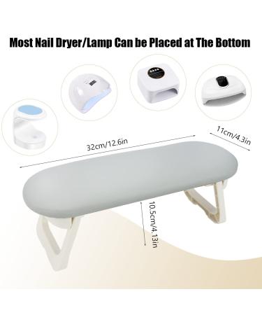 KKUYT Nail Arm Rest - Bigger Arm Rest for Nails | Microfiber Leather Hand Stand with Mat | Foldable Manicure Pillow for Salon and Home Art - Buy Online on GoSupps.com