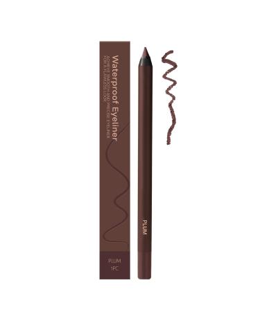 Crayons Eye Liner 2 en 1 Tenue Longue Aiguisable Stylo Eye Liner - Application Douce Maquillage de Beaut Tenue Longue Stylo pour les Sourcils pour les Femmes et les Filles au Quotidien Couleur de prune