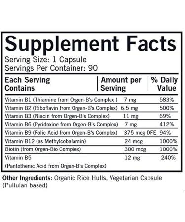 Kirkman Labs Organic Vitamin B-Complex â€“ 90 Capsules for Energy & Wellness - Buy Online on GoSupps.com