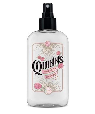 Quinn s Rose Water - Hydrating Facial Toner Spray  Rosewater Spray Toner & Conditioner  Facial Spray Hydrating Rose Water Toner  Rose Water for Hair  Skin & Face Mist  8 Ounce