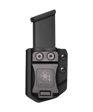 Amberide Universal Mag Carrier IWB/OWB KYDEX Magazine Holster Fit: 9mm/.40 Double Stack - 9mm/.40 Single Stack - .45ACP Double Stack - .45ACP Single Stack Black 9mm/.40 Double Stack Mag Carrier