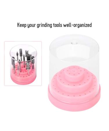 Fictory Nail Drill Stand - 48 Holes Plastic Organizer Holder for Nail Art - Pink Display Box for Drill Bits - Buy Online on GoSupps.com