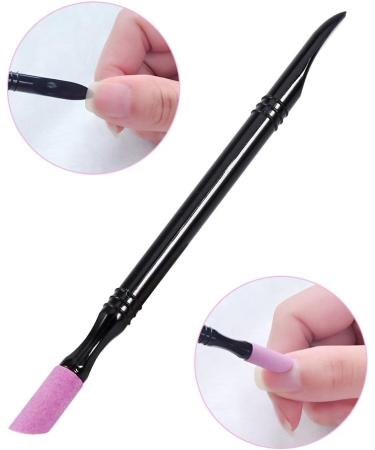 Nail Art Cuticle Remover Scrub Polish Quartz Pusher Stick Pen Pusher Polisher Dead Skin Remover Gel Polish Grinding Buffing Care Stick - Buy Online on GoSupps.com