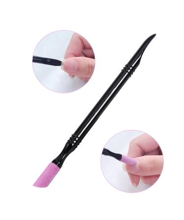 Qkiss New Nail Art Cuticle Remover Scrub Polish Quartz Pusher Stick Pen Manicure Pedicure Repair Tool