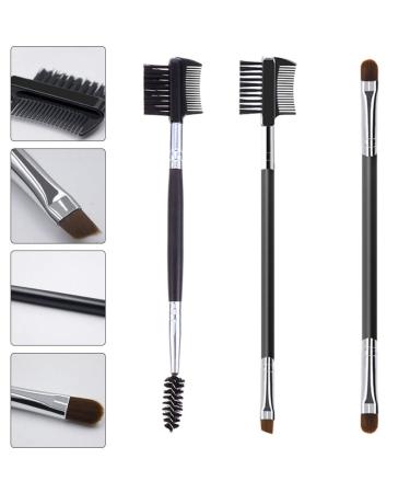 Lurrose 3-in-1 Makeup Brush Set | Portable Eyelash Extension & Eyebrow Comb | Multi-Purpose Fiber Tools for Flawless Application - Buy Online on GoSupps.com