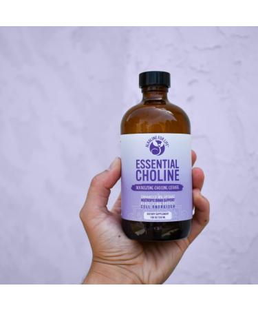 Essential Choline Citrate - Liquid Choline Supplements for Brain Memory Focus - 650Mg Choline Supplement - Bioavailable Alkalinizing Liquid Choline Enhances Magnesium Supplementation - Buy Online on GoSupps.com