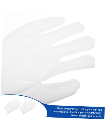 jojofuny 12pairs Gloves Poly Santa Cosplay Costume Jewelry Glove Paraffin Bath Mittens Wax Bath Mittens Santa Costume Work Labor Protection Cotton Absorb Sweat Cotton Yarn White - Buy Online on GoSupps.com