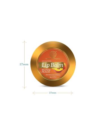 Khadii Peach Lip Balm with Beeswax & Shea Butter - Natural Herbal Lip Balm for Soft Hydrated & Chapped Lips - Chemical-Free Unisex - 5gm - Buy Online on GoSupps.com