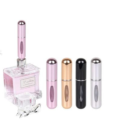InfantLY Bright 5ml Perfume Atomizer Portable Liquid Container for Cosmetics Mini Aluminum Spray Empty Bottle Refillable for Traveling