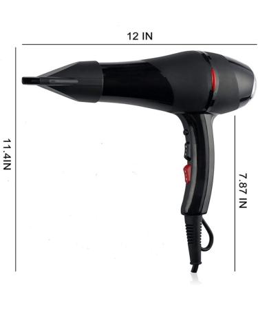 2000W Professional Ionic Hair Dryer High Power Hair Dryer Salon Lightweight Hairdryer Three Heat and Two Speeds Hot and Cold Wind Constant Temperature Hair Care 2.3 Metre Power for Families and Salon - Buy Online on GoSupps.com