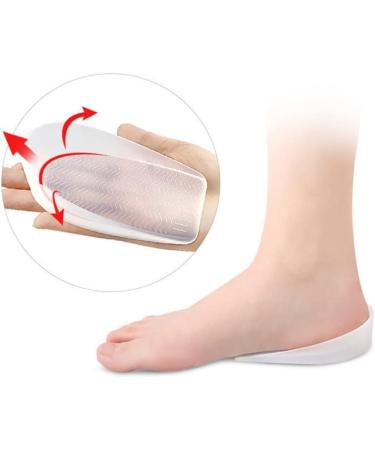 NOLITOY Height Increasing Insoles - Silicone Heel Cups & Metatarsal Pads for Plantar Support - Comfortable White Pads for Heel Lift and Height Enhancement - Buy Online on GoSupps.com