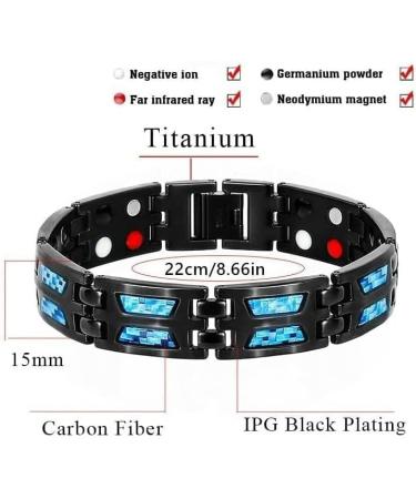 2024 NORUION Far Infrared Ion Bracelet | Magnetic Titanium Power Wristband for Men | Best Ionizer Bracelet - Buy Online on GoSupps.com
