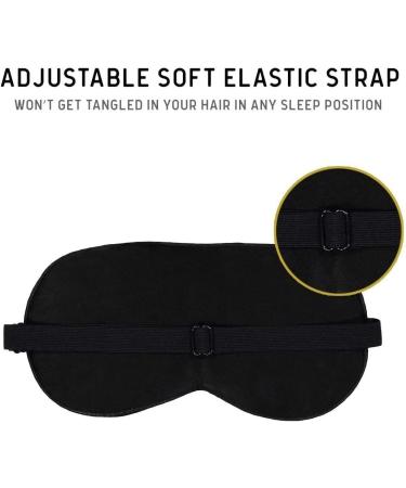Silk Sleep Mask & Blindfold Soft Eye Mask with Adjustable Head Strap Deep Rest Eye Masks for Sleeping Night Eyeshade Eye Cover for Travel Shift Work & Meditation (Deep Blue) - Buy Online on GoSupps.com