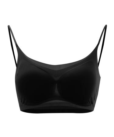 Bra Skin Colours Women - Comfortable Sexy Traceless Underwear For Women Strap Tank Top With U-Back Bikini Women Black L