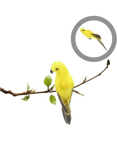 TOYANDONA Parrot Lifelike Vivid Ornament Figure Artificial Birds for Jungle Statue Garden Simulation Yellow 20x5cm Yellow - Buy Online on GoSupps.com