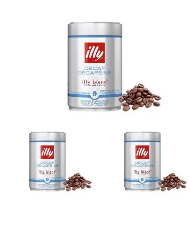 illy Coffee Decaffeinated Coffee Beans Medium Roast 100% Arabica Coffee Beans 250g (Pack of 3)