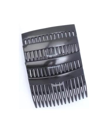 HD Novelty Set of 4 Tort Plain Hair Combs Slides 7cm (2.8