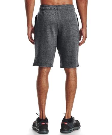 Under Armour Men's Rival Terry Shorts - Pitch Gray/Onyx White - Size Large - Buy Online on GoSupps.com