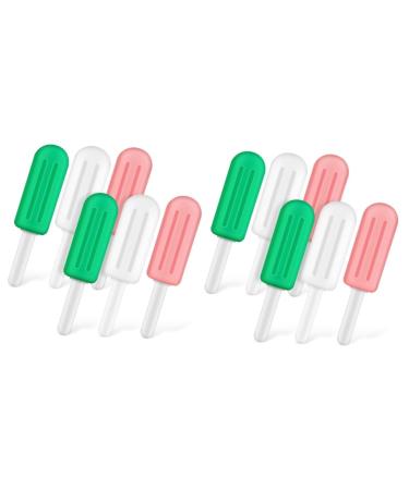 Gleavi 12 pcs ice on the stem silicone to chew up cave sticks for silicone-aligner chewing tones with a handle sitting chewing gum with handle chewing gum on the stem jaw pine child invisible pebble gel