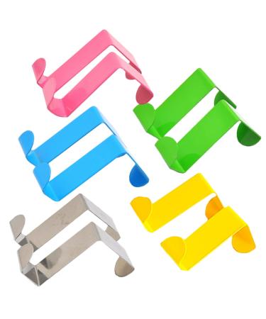 Cabilock 10pcs Stainless Steel Hook Behind The Door Coat Hooks Wall Mounted Over The Seamless Storage Hooks