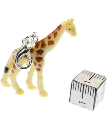 Miniblings Giraffe Charm Zipper Pull | Handmade Fashion Jewelry | Silver Chain Pendant | Unique Animal Accessory for Bracelets | International Shipping - Buy Online on GoSupps.com