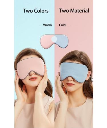 Ultra Soft Sleep Eye Mask for Men Women Kids - Skin-Friendly Blindfold for Comfortable Night Sleep - Adjustable Strap, 2 Pack Blue-Gray - Buy Online on GoSupps.com