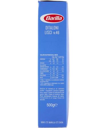  Italian Gourmet E.R. 5 x Barilla Ditaloni Lisci pasta no. 46 Italian noodles 500g + Italian gourmet polpa 400g - Buy Online on GoSupps.com