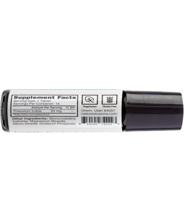 Nutri Potassium Iodide Tablets 130mg - Family Pack 56 Count - Thyroid Protector & Travel Size - Potassium Iodine Pills for Thyroid Support - Buy Online on GoSupps.com