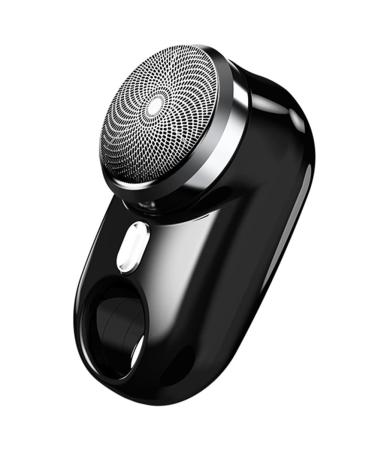 Voragrl 1Set Electric Shaver with Atmosphere Lamp LED Display Portable Painless Cordless Face Beard Knives for Men Travel Black