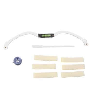 Professional eyebrow measuring line horizontal bead mapping line professional eyebrow measuring line with thread for microblading eyebrow line (silver)