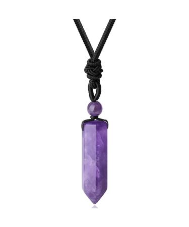 Energy Stone Spirit Pendulum Crystal Hexagonal Column Wishing Pendant  Necklace Men Women Amulet Jewelry | Shopee Malaysia
