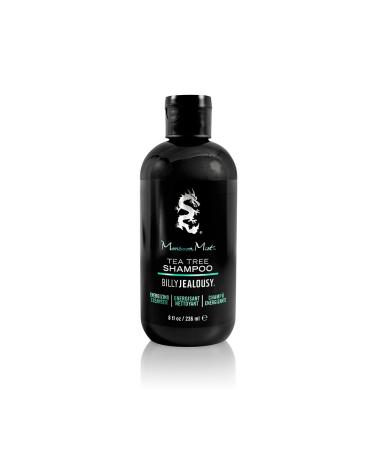 Billy Jealousy Monsoon Mist Tea Tree Energizing Men's Shampoo with Peppermint & Rosemary  Removes Oil Build-up and Soothes Scalp Itch & Irritation  8 Oz.