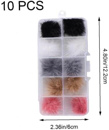 3D Nail Pompoms 10pcs Detachable Fluffy Nail Pom Balls Colorful Magnetic Plush Charm for Nail Art Decoration Style 2 - Buy Online on GoSupps.com