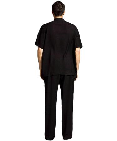 ZooBoo Men's Short Sleeved Kung Fu Uniform Tang Suit - Black, 3X-Large - Buy Online on GoSupps.com