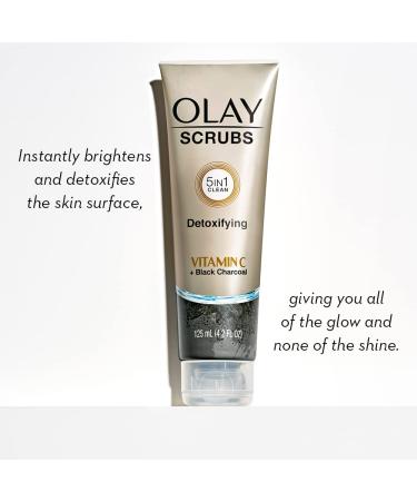 Olay Vitamin C & Black Charcoal Detox Face Scrub 4.2 oz - Buy Online on GoSupps.com