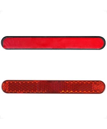 2 pieces mini 100 x 13 x 7 mm motorcycle bicycle E4 reflector red self-adhesive reflecting reflector cat eye multifunctional scooter