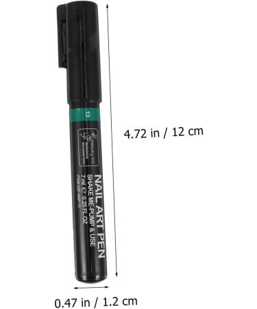 Ipetboom 1pc Diy Nail Polish Pen Manicure Drawing Pen Nail Art Diy Tool Manicure Painting Pen Nail Implements Nail Tool T Tool Nail Gel Polish Unique Manicure Pen 3d Plastic Drawing Tool 12X1.2cm Green - Buy Online on GoSupps.com