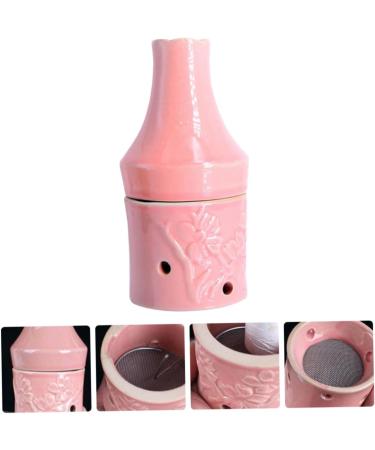Beavorty Peach Blossom Moxibustion Ceramic Bottle - Smoke-Free Moxa Tank & Chinese Massage Tools - Roller Massager & Gua Sha Cup in Pink Fabric Box - Buy Online on GoSupps.com