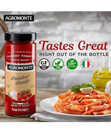Agromonte Cherry Tomato Pasta Sauce Variety Pack- Ready in 1 Minute - Fresh Cherry Tomato - Premium Quality - Traditional Recipe - 3 x 580g - Buy Online on GoSupps.com