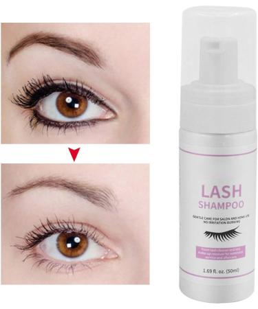 50ml Gentle Eyelash Cleanser & Foam Shampoo for Extensions - Removes Oil & Makeup Residue - Buy Online on GoSupps.com