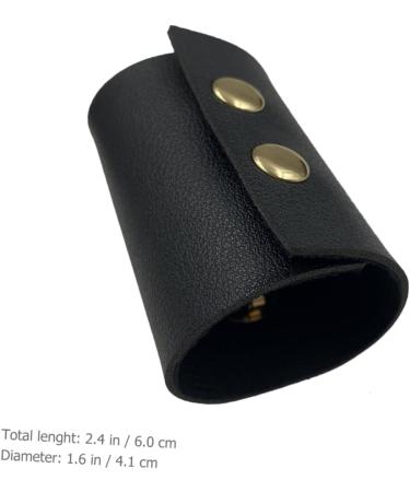 Minkissy Elastic Hair Bands Leather Hair Ties Leather Hair Cuff Leather Ponytail Holder Simple Hair Bands for Thick Heavy or Curly Hair (Black) Elastic Hair Ties - Buy Online on GoSupps.com