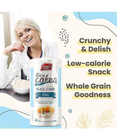 LIEBERS Vegan Rice Cakes - Black Cumin Snack, Kosher Certified | 3-Pack - Buy Online on GoSupps.com