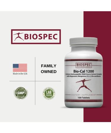 Biospec Nutritionals Bio-Cal 1200 - 100 Tablets: High-Quality Calcium Supplement - Buy Online on GoSupps.com