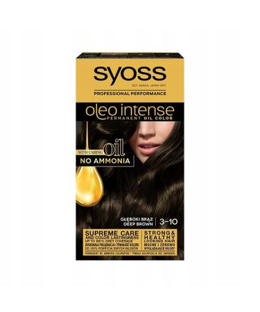 Syoss Oleo Intense Hair Dye With Permanent Coloration With 3-10 Deep Brown Oils