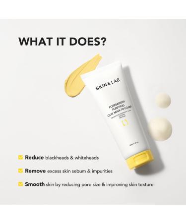 Buy SKIN&LAB Porebarrier Purifying Clay Mask to Foam - Yellow Clay & Caffeine for Clear Skin | 3.38 fl. oz - International Shipping Available - Buy Online on GoSupps.com