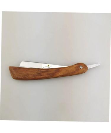 Angoily Portable Snail Essence Delay Steel Razor | Double Hairdresser Metal Razor for Men | Safe Manual Scraper with Wooden Handle - Buy Online on GoSupps.com