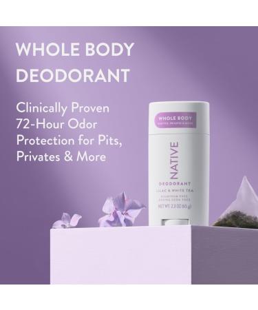 Whole Body Deodorant + Natural Deodorant - Lilac & White Tea - Buy Online on GoSupps.com