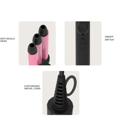 3 Barrel Hair Crimper Constant Temp 3 Barrel Curling Iron Wand for for Home - Buy Online on GoSupps.com